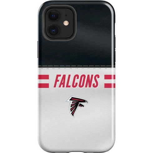 NFL Atlanta Falcons White Striped iPhone 12 Impact Case