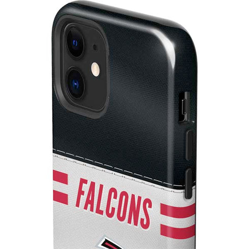 NFL Atlanta Falcons White Striped iPhone 12 Impact Case