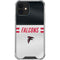 NFL Atlanta Falcons White Striped iPhone 12 Mini Clear Case