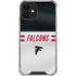NFL Atlanta Falcons White Striped iPhone 12 Mini Clear Case