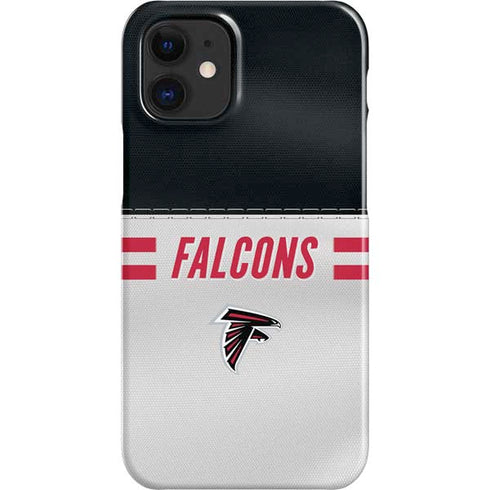NFL Atlanta Falcons White Striped iPhone 12 Mini Lite Case