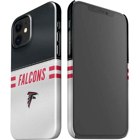 NFL Atlanta Falcons White Striped iPhone 12 Mini Lite Case