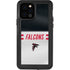 NFL Atlanta Falcons White Striped iPhone 12 Pro Waterproof Case