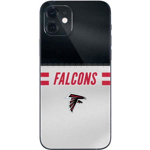 NFL Atlanta Falcons White Striped iPhone 12 Skin