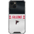 NFL Atlanta Falcons White Striped iPhone 13 Mini Clear Case
