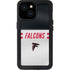 NFL Atlanta Falcons White Striped iPhone 13 Mini Waterproof Case