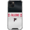 NFL Atlanta Falcons White Striped iPhone 14 Clear Case