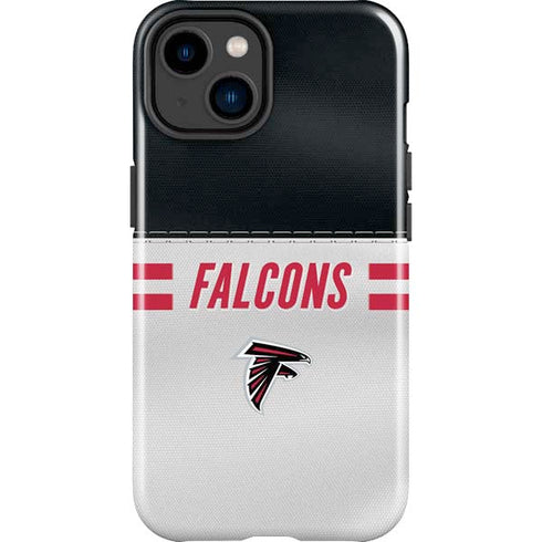 NFL Atlanta Falcons White Striped iPhone 15 Plus Impact Case