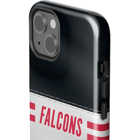 NFL Atlanta Falcons White Striped iPhone 15 Plus Impact Case