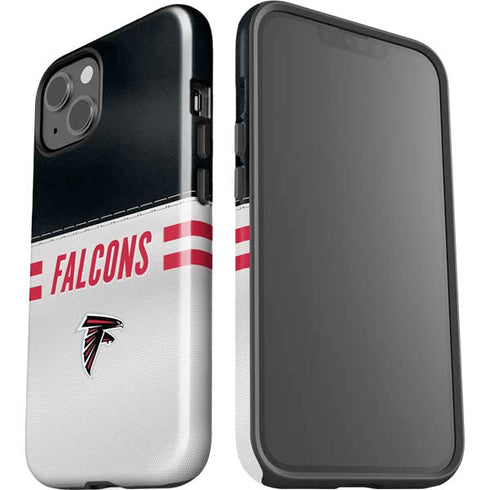 NFL Atlanta Falcons White Striped iPhone 14 Plus Impact Case