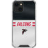 NFL Atlanta Falcons White Striped iPhone 15 Plus Clear Case