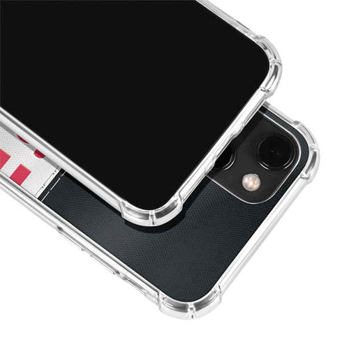 NFL Atlanta Falcons White Striped iPhone 15 Plus Clear Case