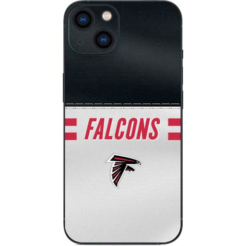 NFL Atlanta Falcons White Striped iPhone 14 Plus Skin