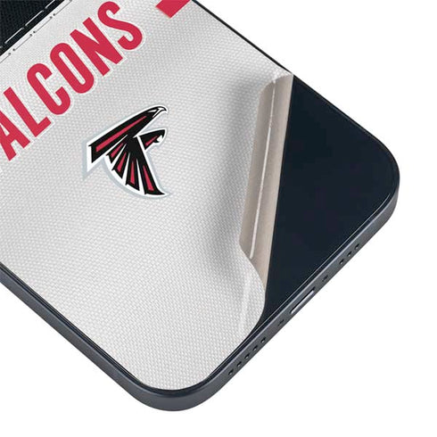 NFL Atlanta Falcons White Striped iPhone 14 Plus Skin