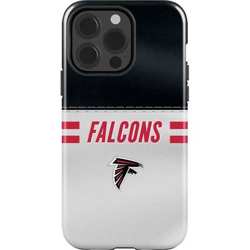 NFL Atlanta Falcons White Striped iPhone 15 Pro Impact Case
