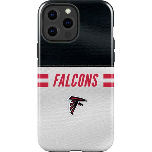 NFL Atlanta Falcons White Striped iPhone 15 Pro Max Impact Case