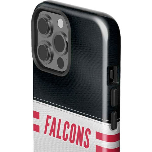 NFL Atlanta Falcons White Striped iPhone 15 Pro Max Impact Case