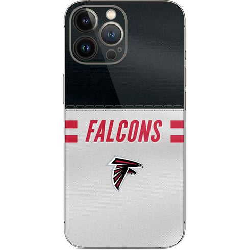 NFL Atlanta Falcons White Striped iPhone 14 Pro Max Skin