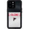 NFL Atlanta Falcons White Striped iPhone 14 Pro Max Waterproof Case