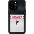 NFL Atlanta Falcons White Striped iPhone 14 Pro Max Waterproof Case