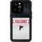NFL Atlanta Falcons White Striped iPhone 14 Pro Waterproof Case
