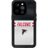 NFL Atlanta Falcons White Striped iPhone 14 Pro Waterproof Case