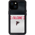 NFL Atlanta Falcons White Striped iPhone 15 Waterproof Case