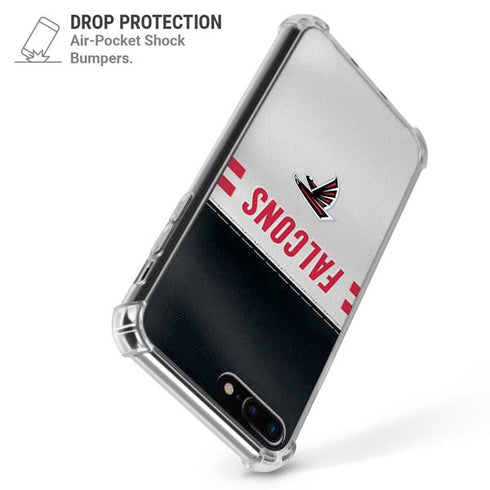 NFL Atlanta Falcons White Striped iPhone 7/8 Plus Clear Case