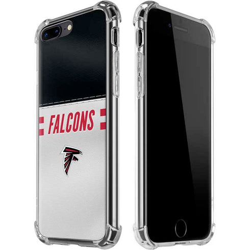 NFL Atlanta Falcons White Striped iPhone 7/8 Plus Clear Case