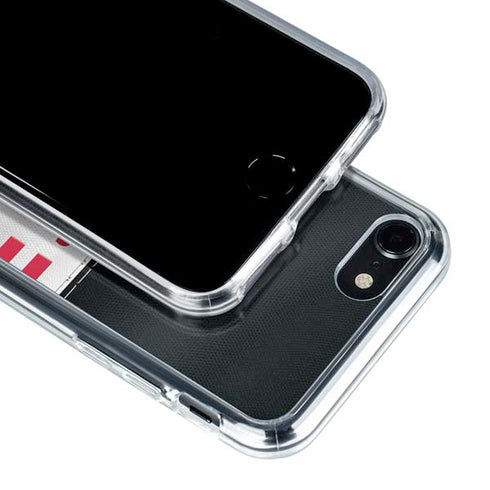 NFL Atlanta Falcons White Striped iPhone SE (2nd & 3rd Gen) Clear Case