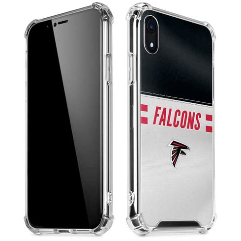 NFL Atlanta Falcons White Striped iPhone XR Clear Case