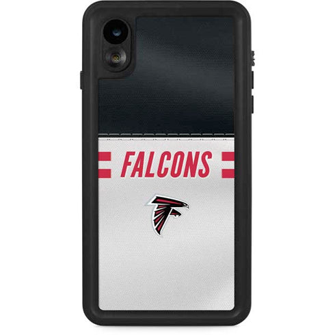 NFL Atlanta Falcons White Striped iPhone XR Waterproof Case