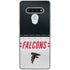 NFL Atlanta Falcons White Striped LG Stylo 6 Clear Case