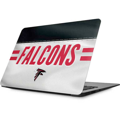NFL Atlanta Falcons White Striped Apple MacBook Skin