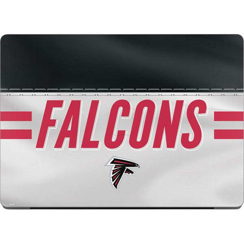 NFL Atlanta Falcons White Striped MacBook Pro 14in (2021-24) Skin