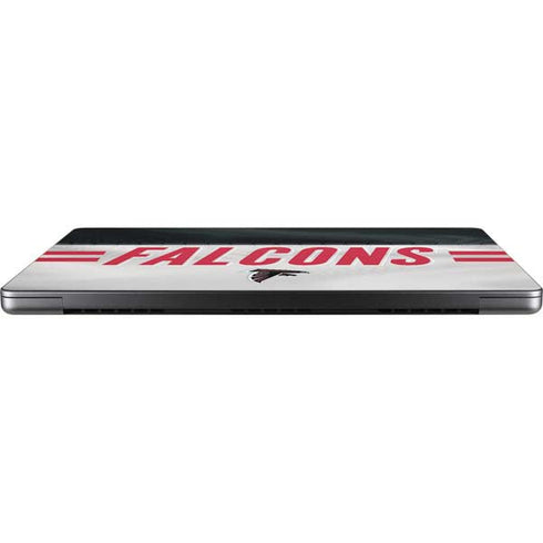 NFL Atlanta Falcons White Striped MacBook Pro 14in (2021-24) Skin