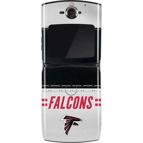 NFL Atlanta Falcons White Striped Motorola RAZR Skin
