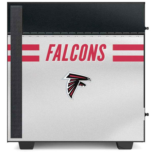 NFL Atlanta Falcons White Striped NZXT H510 Compact ATX Mid-Tower Case Skin