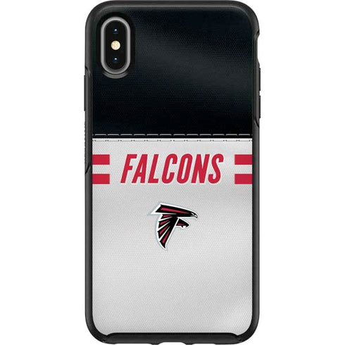 NFL Atlanta Falcons White Striped Otterbox Symmetry iPhone Skin