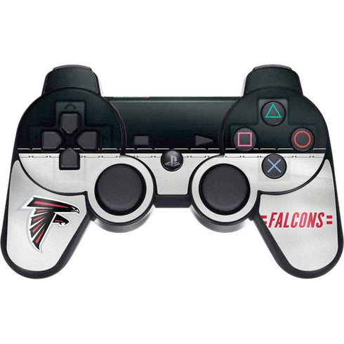 NFL Atlanta Falcons White Striped PS3 Dual Shock wireless controller Skin