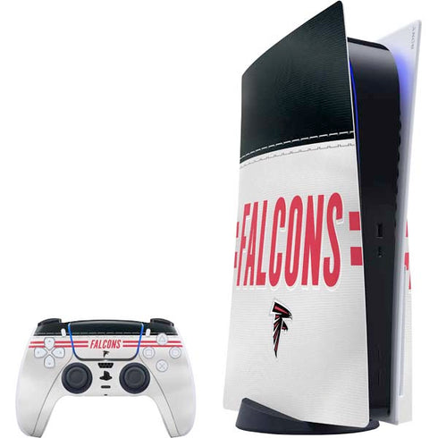 NFL Atlanta Falcons White Striped PS5 Bundle Skin