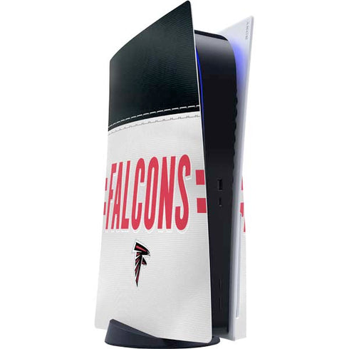 NFL Atlanta Falcons White Striped PS5 Console Skin