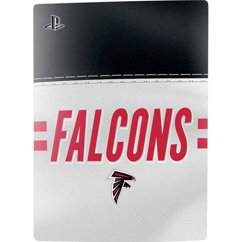 NFL Atlanta Falcons White Striped PS5 Console Skin