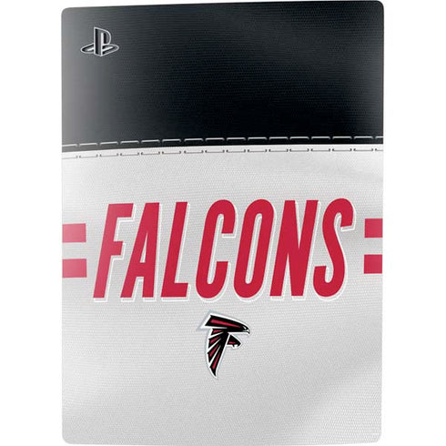 NFL Atlanta Falcons White Striped PS5 Digital Edition Console Skin
