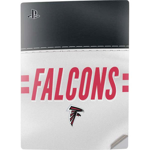 NFL Atlanta Falcons White Striped PS5 Digital Edition Console Skin