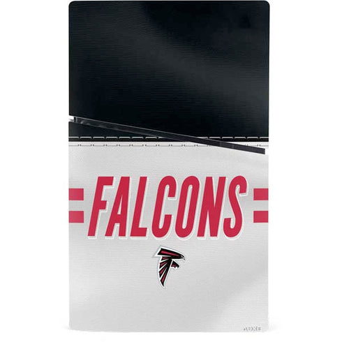 NFL Atlanta Falcons White Striped PS5 Slim Digital Edition Bundle Skin