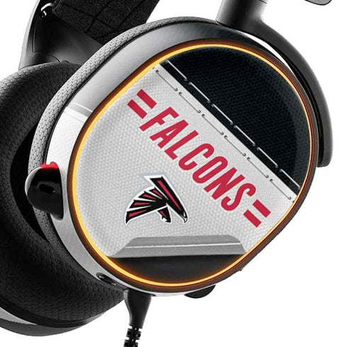 NFL Atlanta Falcons White Striped SteelSeries Arctis 3 Skin