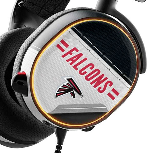 NFL Atlanta Falcons White Striped SteelSeries Arctis 5 Skin