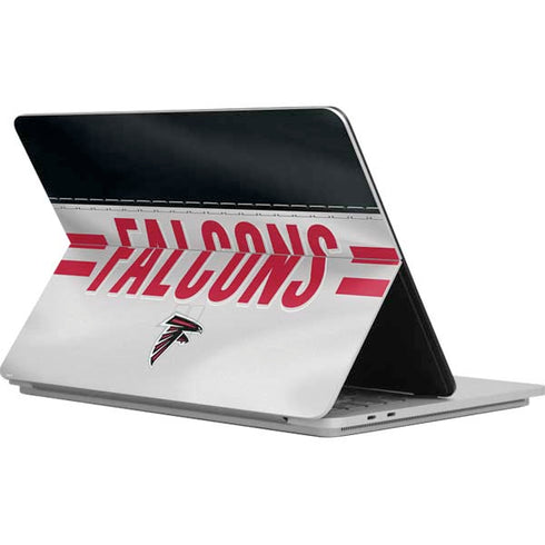 NFL Atlanta Falcons White Striped Surface Laptop Studio Skin