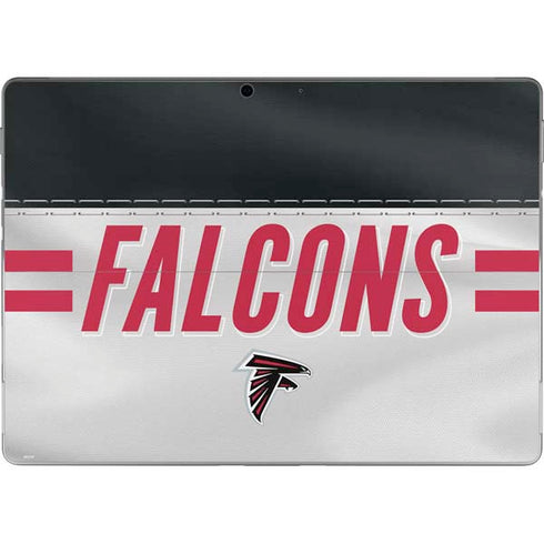 NFL Atlanta Falcons White Striped Surface Pro 8 Skin